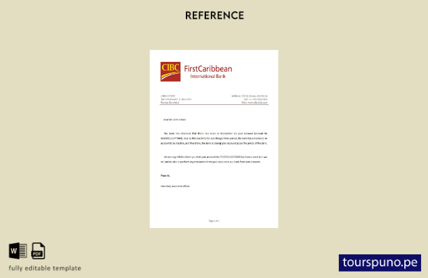 lista para imprimir plantilla de referencia de cierre de CIBC de Dominica
